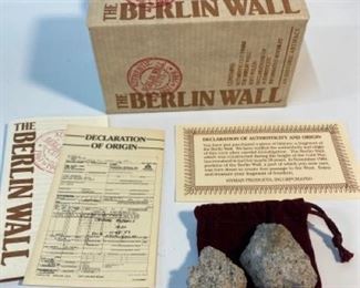 Authentic Piece of The Berlin Wall with Original Paperwork and Box
