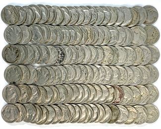 120 Buffalo Nickels in $2 Rolls Including 1928, 1929, 1930, 1934, 1935, and 1936 Examples
