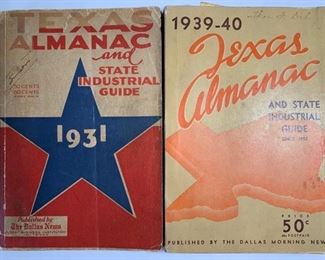 1931 and 1939 Texas Almanac & State Industrial Guide Published by The Dallas Morning News -
