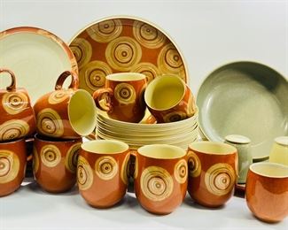 Denby MCM Fire Chilli Round Platter Chop Serving Plate; Cups and More.
