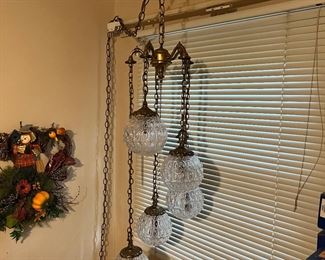 Hollywood Regency style 5 pendant lamp