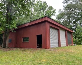 Full building, roofing supplies, tools, yard tools, coolers, cabinets, desks, chairs, tires & wheels, ladders, old refrigerators, beds, trunks, blowers, saws, nail guns, rolls of wire, file cabinets, new in box items, misc