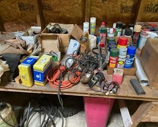 Full building, roofing supplies, tools, yard tools, coolers, cabinets, desks, chairs, tires & wheels, ladders, old refrigerators, beds, trunks, blowers, saws, nail guns, rolls of wire, file cabinets, new in box items, misc