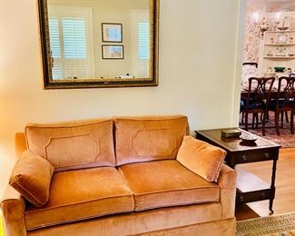 Custom upholstered loveseat