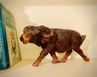Hand carved Cape buffalo 