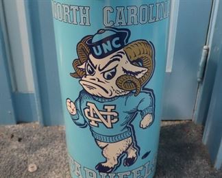 Vintage UNC Tar Heels Trash Can 