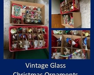 Vintage Glass Christmas Oranaments