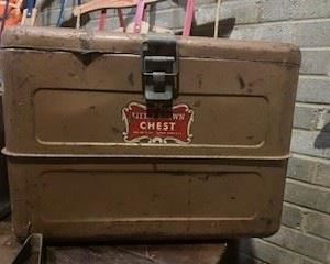 Mid-Century Little Brown Chest Cooler