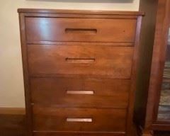 Mid-Century Solid Oak Chest Simple Clean Lines