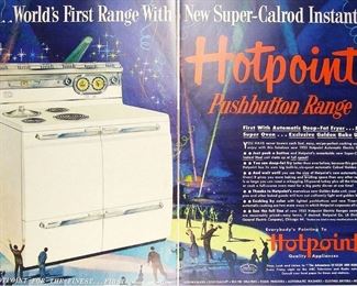 1953 Ad for Hotpoint Pushbutton Range