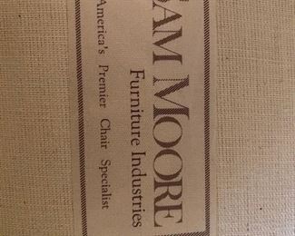 Sam Moore Label on French Provencal Button Tufted Chairs