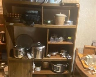 Pots and Pans on Shelf