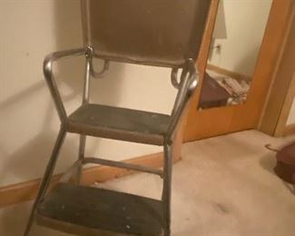 Old Fashion Vintage Step Stool and Seat (steps shown)
