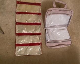Cosmetic Bags - one fabric and plastic the other all pastic helps to keep cosmetics organized 