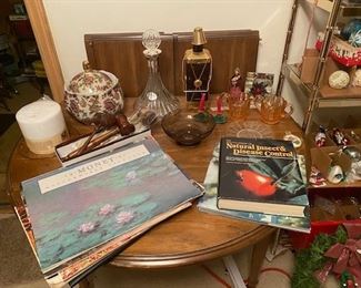 Art Calenders, Books, and Assorted Glassware