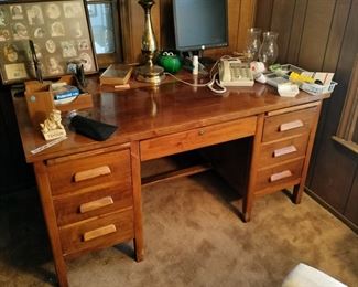 1920s Tiger Oak Desk