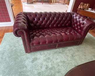 Hancock and Moore Vintage Chesterfield sofa,69" by 35" deep