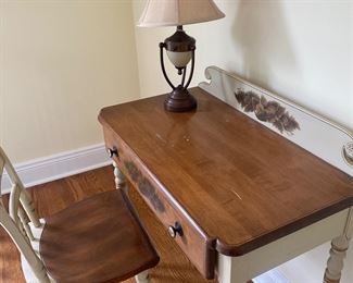 Vintage Hitchcock writing desk , " Stenciled Harvest collection" 42' by 30" High and 19" deep