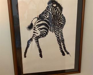 Cool 1970's Rabindra pink dot zebra print.