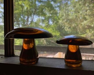 Super cool amber glass shrooms.