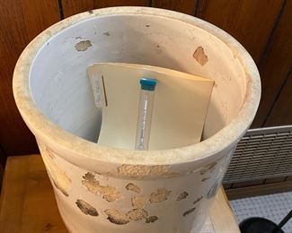 Mash tun and beer making stuff.