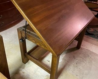 Great oak drafting table.