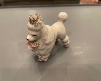 Vintage Porcelain Poodle Figurine