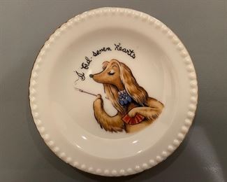 Vintage Dog Trinket Tray