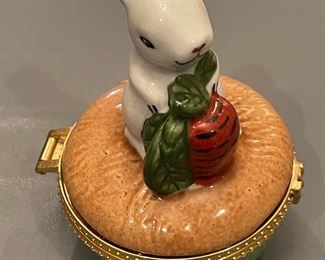 Vintage Porcelain Hinged Trinket Box