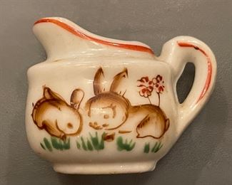 Vintage Japanese Miniature Rabbit Pitcher