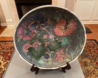 Decorative Macau Floral Plate