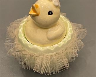 Vintage Chick/Egg Trinket Box