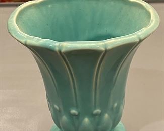Vintage American Pottery Fluted Vase