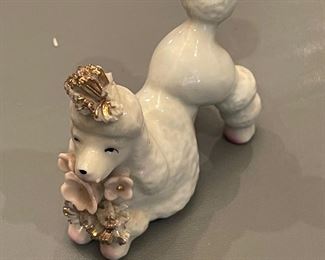 Vintage Porcelain Poodle Figurine