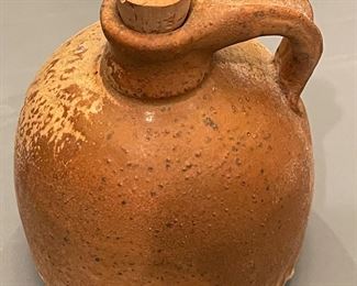 Vintage Handmade Crock Jug w/ Cork Stopper