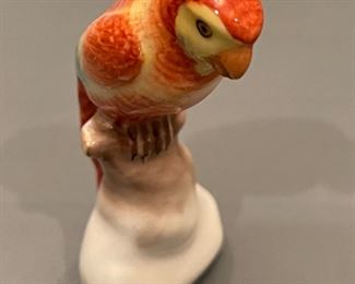 Vintage Herend Miniature Hand-Painted Porcelain Bird Figurine