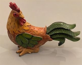 Wooden Carved Rooster