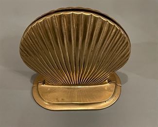 Vintage Brass Shell Bookends X 2 Sets