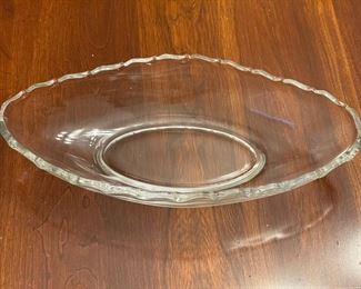 Vintage Clear Glass Relish Dish