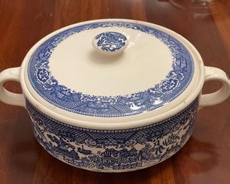 Royal China Willow Ware Handled Lidded Serving Tureen