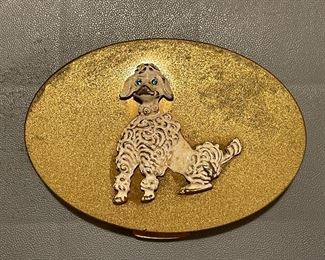 Vintage Poodle Powder Makeup Compact