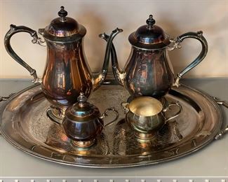 Rare Vintage Oneida Silverplate Park Lane 5-piece Tea and Coffee Service Set
