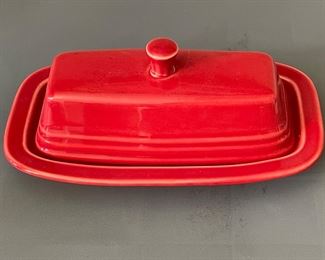 Fiesta Scarlet Red Butter Dish