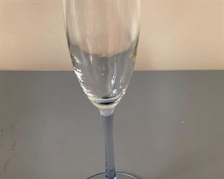 Vintage Blue Long-Stemmed Wine Glass X 2