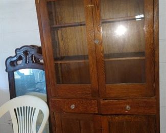 2 identical antique cabinets ( one was made by the owners son) You cant tell the difference