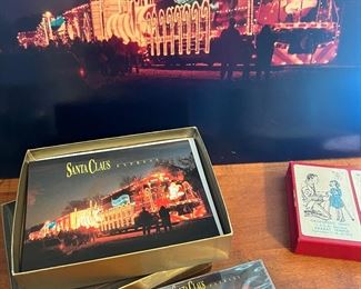 BNSF Santa Train Cards and cassette. BNSF ornaments 