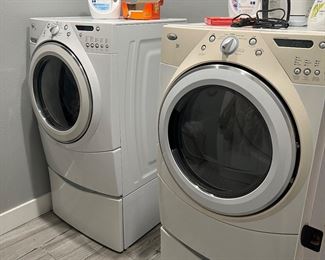 2019 Whirlpool washer Dryer. 
(Electric dryer) 
Come with pedestals 