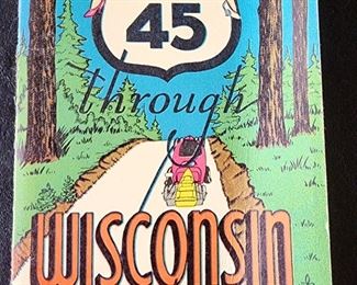 Wisconsin Travel Brochure with Accordion Map and Attractions List