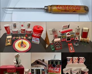 So many Coke items and memorabilia!