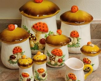 Sears Roebuck Mushroom Canister Set